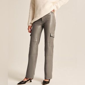 A&F Vegan Leather Cargo 90s Relaxed Pant